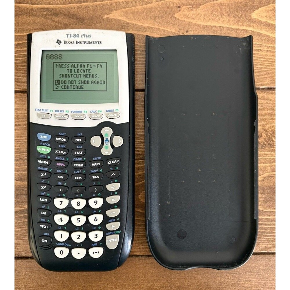Texas Instruments TI-84 Plus Graphing Calculator with Cover Black Tested Battery